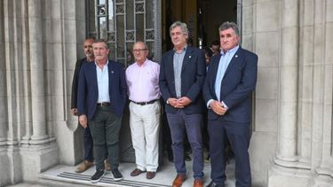 Los representantes de la Mesa de Enlace.