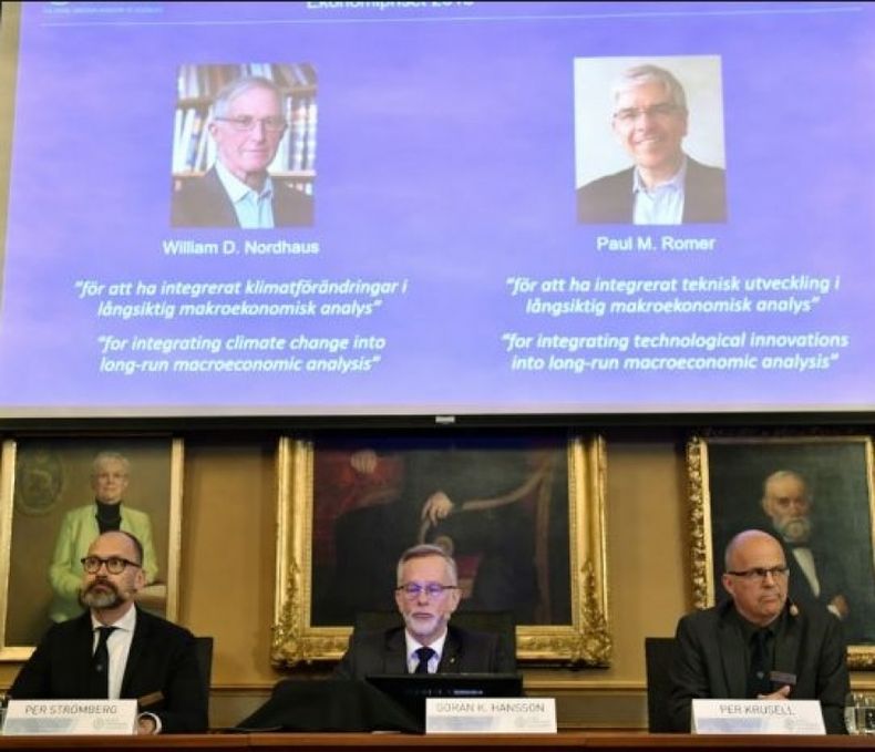 El Premio Nobel de Economía fue para impulsores del crecimiento sostenible