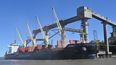 El movimiento en los puertos argentinos.