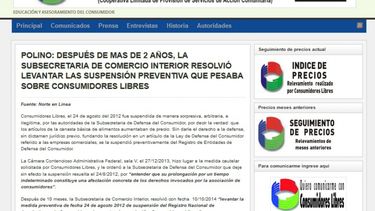 Levantaron la suspensión a Consumidores Libres