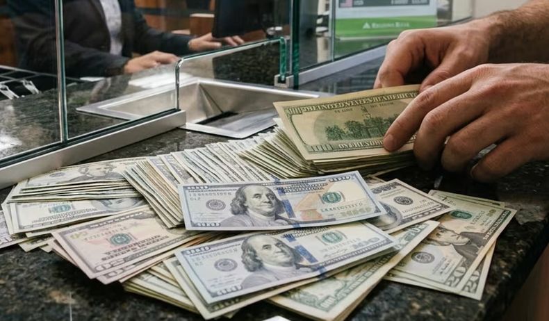 El dólar blue cerró en los 1.555 pesos para la venta.