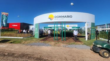 El stand de la marca en la feria estrella del agro en San Nicolás.