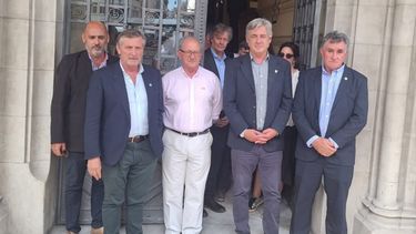 Los dirigentes de la Mesa de Enlace agropecuaria.