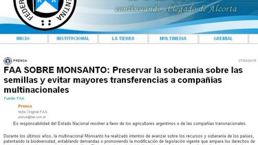 Federación Agraria quiere meter al Gobierno en la pelea contra Monsanto