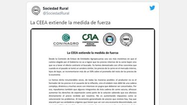 La Mesa de Enlace seguirá con el paro hasta el miércoles
