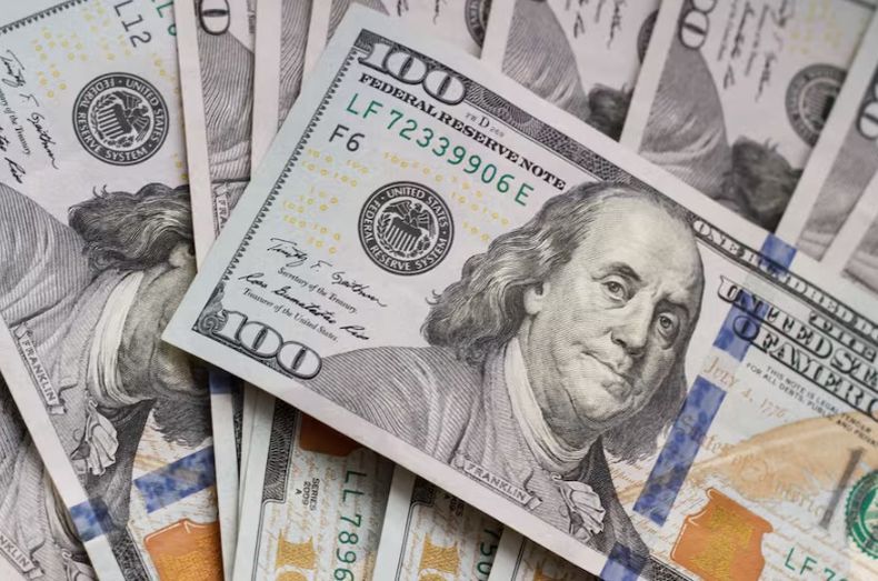 El dólar blue cerró en los 1.445 pesos para la venta.