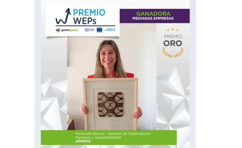 Arredo fue distinguida en los Premios WEPs de ONU Mujeres