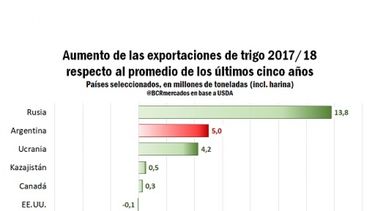 Reportan un avance de la campaña comercial de trigo 2017-2018