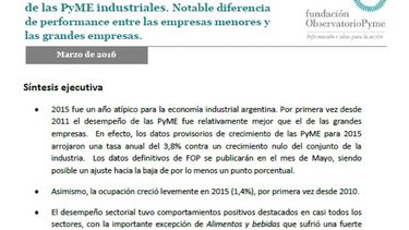 Continúa la brecha ente las PYMES y las grandes empresas
