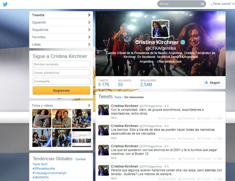 A la par de Kicillof, Cristina acusó a bancos y grupos empresarios de "maniobras especulativas"