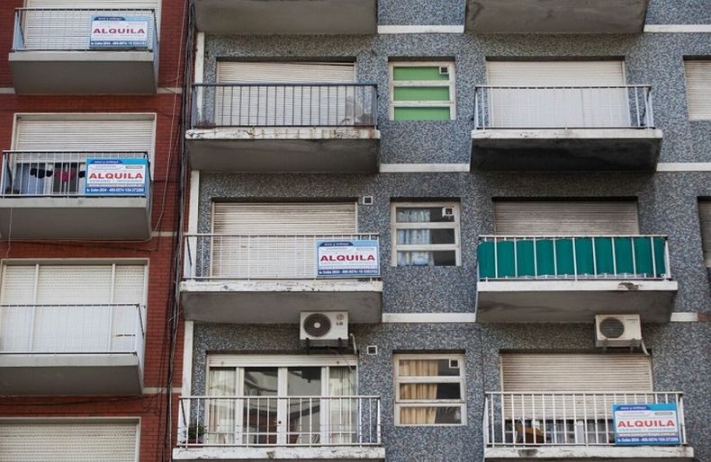 La evolución del precio de los alquileres en Argentina.