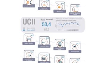 Los datos del INDEC sobre la capacidad instalada en la industria.