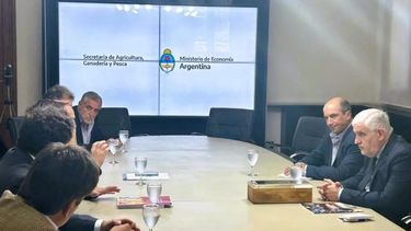 Los representantes del sector vitivinícola junto a Vilella.