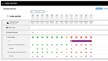 El monitoreo de los campos todos los días.