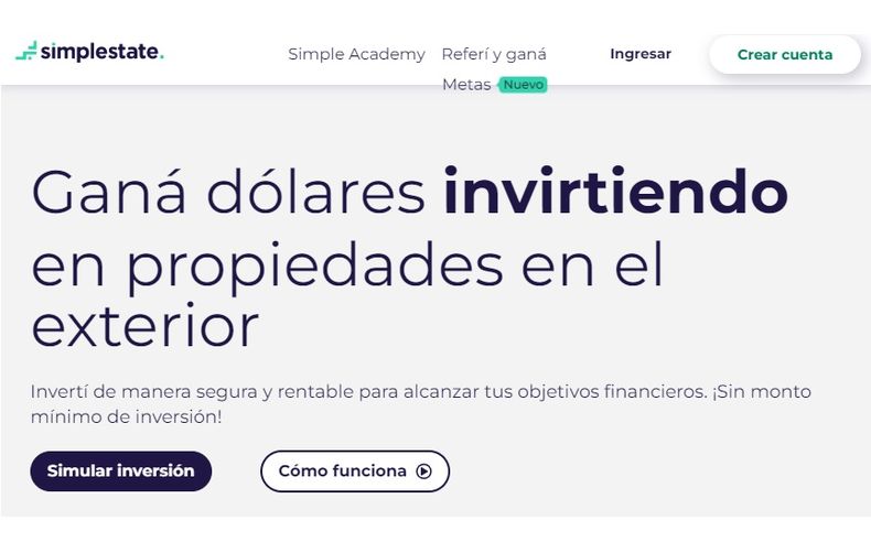Simplestate es la plataforma líder y más innovadora en inversiones dentro del mercado del real estate con + de 80.000 usuarios.&nbsp;
