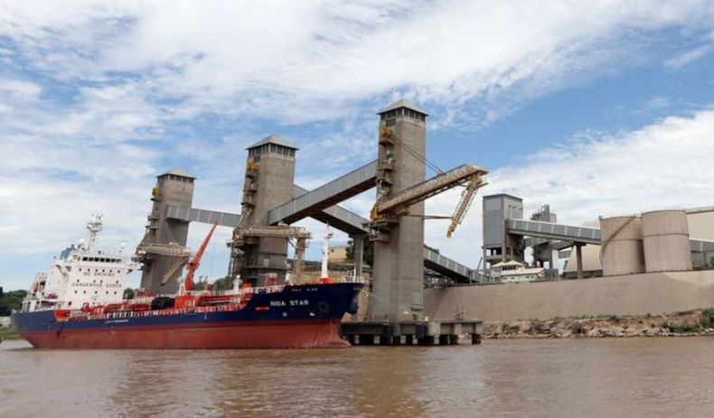 El movimiento en los puertos nacionales.