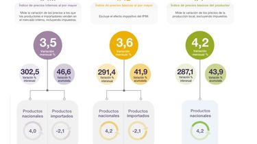 Los componentes de la inflación mayorista en mayo.