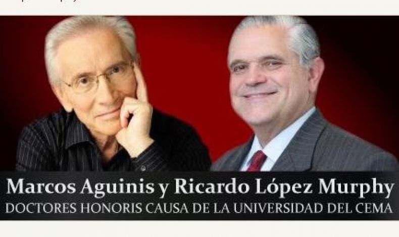 Marcos Aguinis y Ricardo López Murphy Doctores Honoris Causa de Ucema