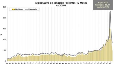 El relevamiento de la UTDT sobre las expectativas de inflación en 2024.